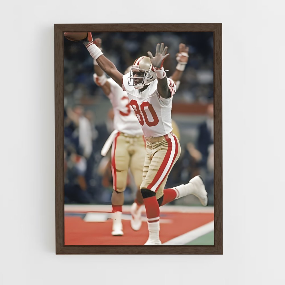ap-jerry rice-4 cadre Bois foncé