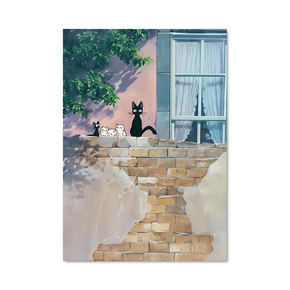 Poster Chats sur le Mur