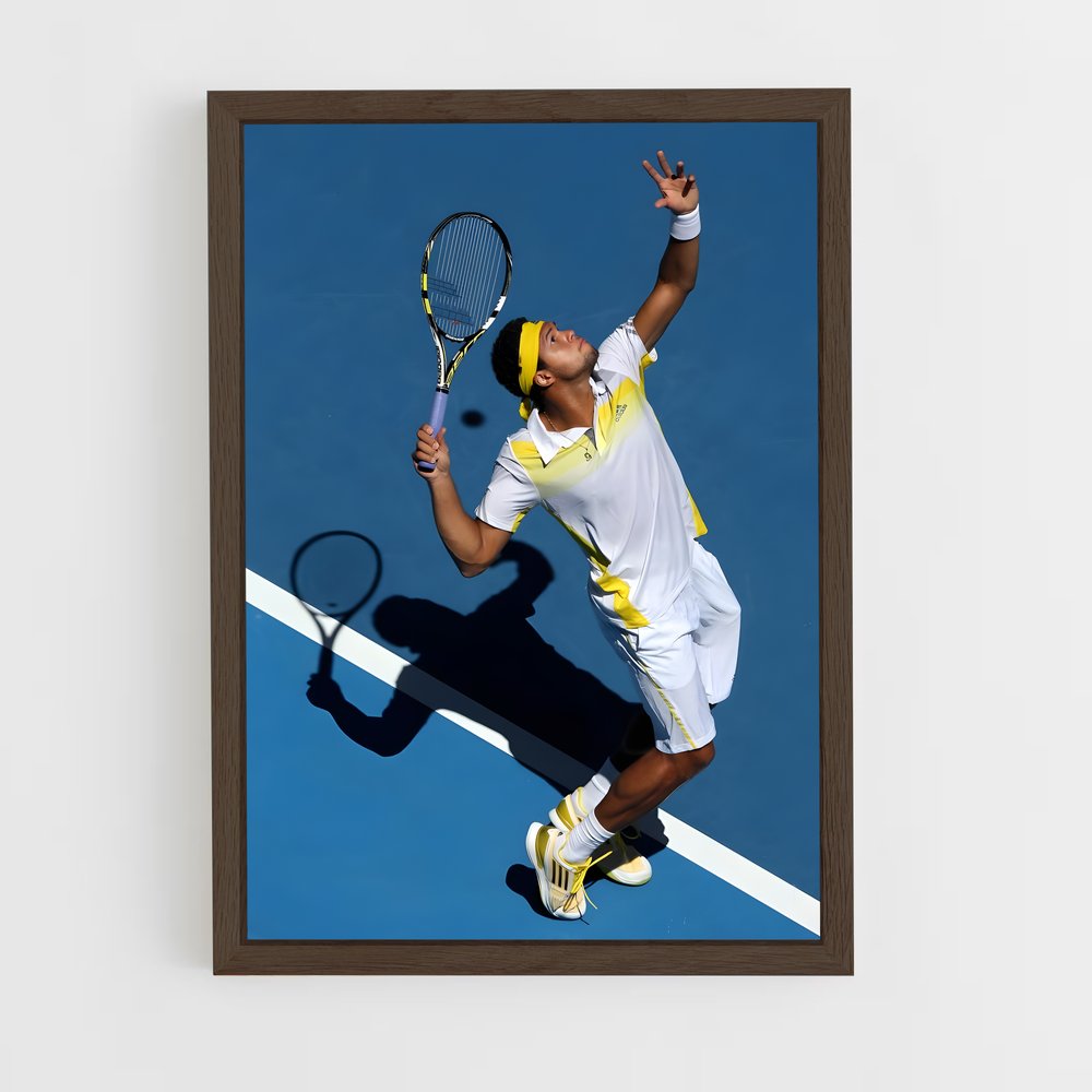 ap-jo-wilfried tsonga-2 cadre Bois foncé