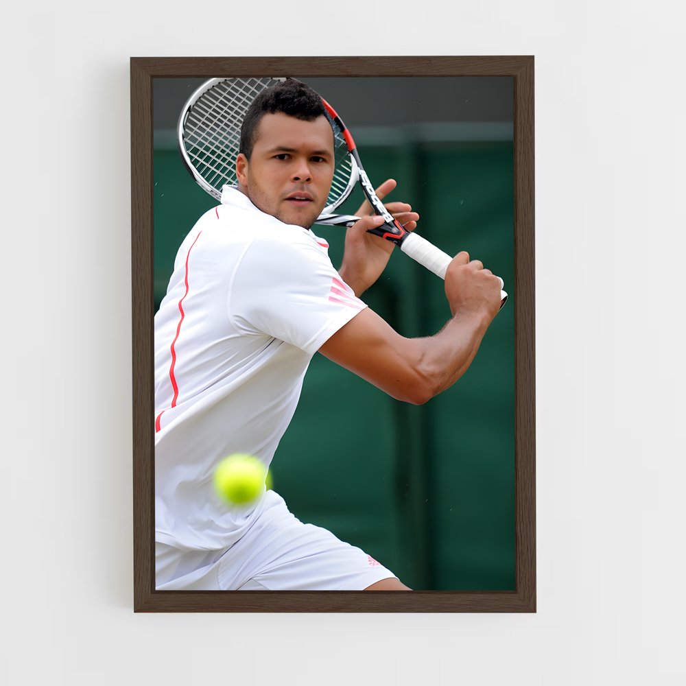 ap-jo-wilfried tsonga-4 cadre Bois foncé