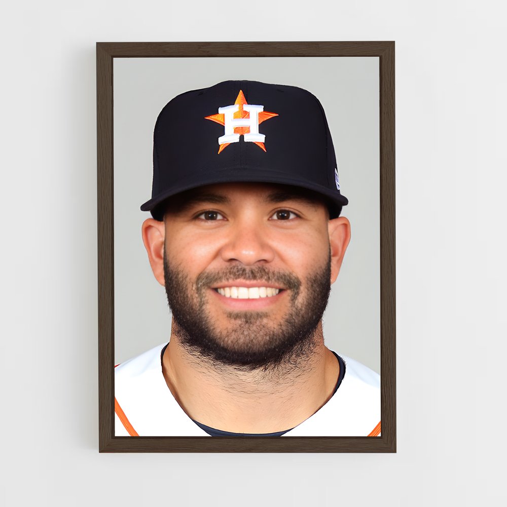 ap-jose altuve-4 cadre Bois foncé