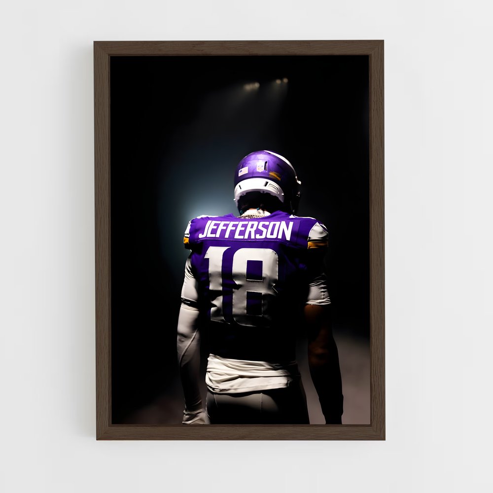 ap-justin jefferson-1 cadre Bois foncé