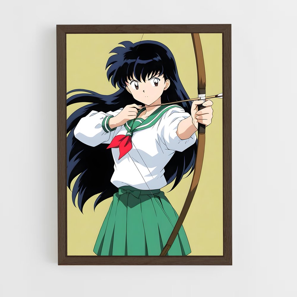 ap-kagome higurashi-1 cadre Bois foncé