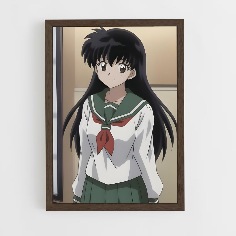 ap-kagome higurashi-4 cadre Bois foncé