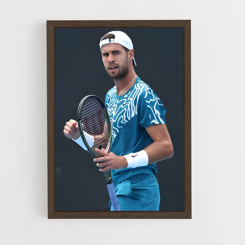 ap-karen khachanov-1 cadre Bois foncé