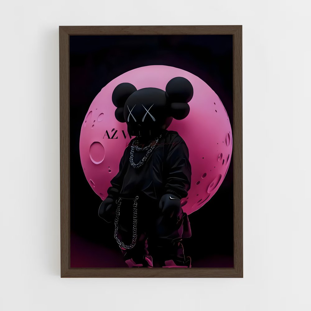 ap-kaws-1 cadre Bois foncé
