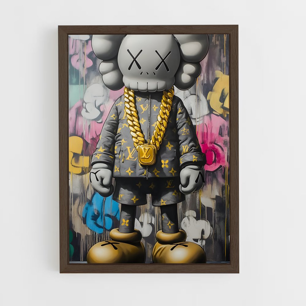 ap-kaws-10 cadre Bois foncé