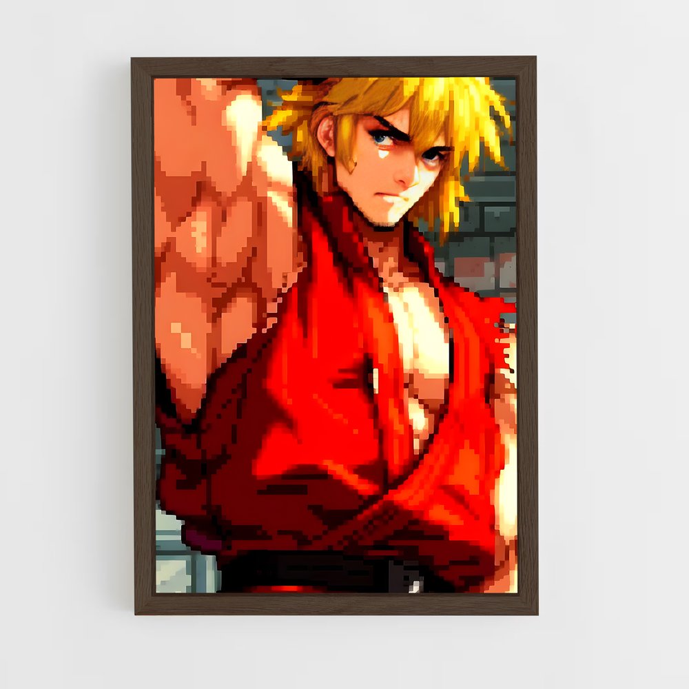 ap-ken street fighter-2 cadre Bois foncé