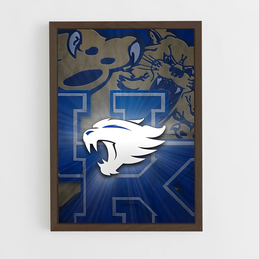 ap-kentucky wildcats-6 cadre Bois foncé