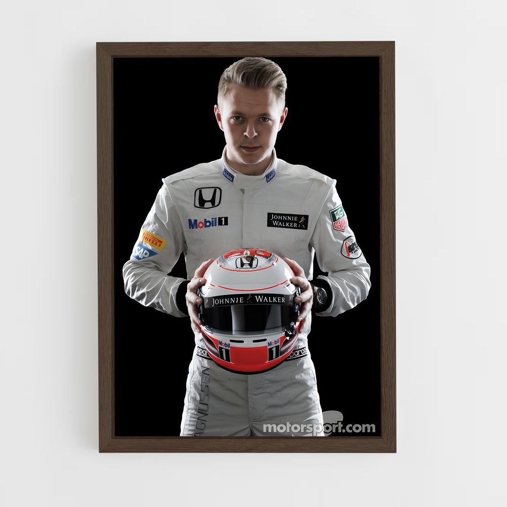 ap-kevin magnussen-9 cadre Bois foncé