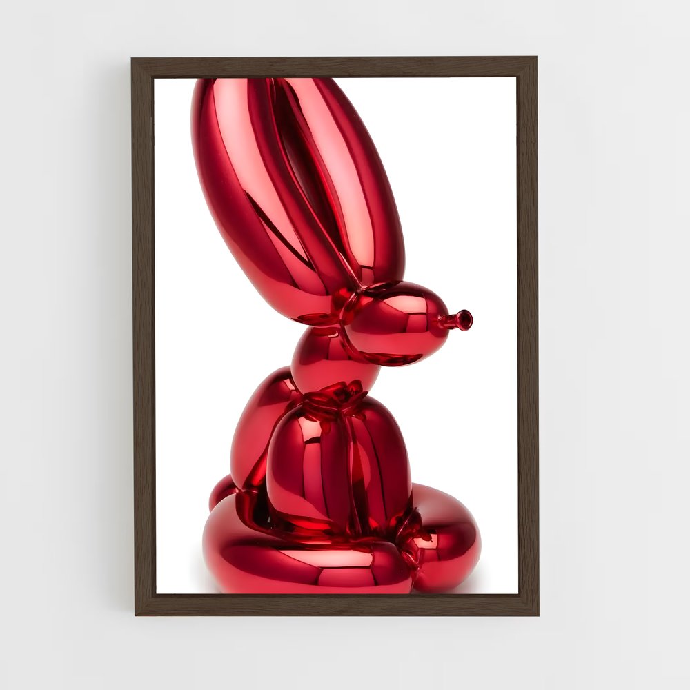 ap-koons rabbit-3 cadre Bois foncé