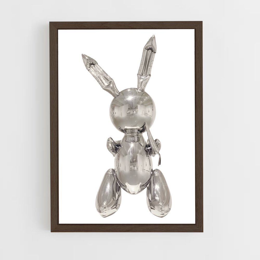 ap-koons rabbit-4 cadre Bois foncé