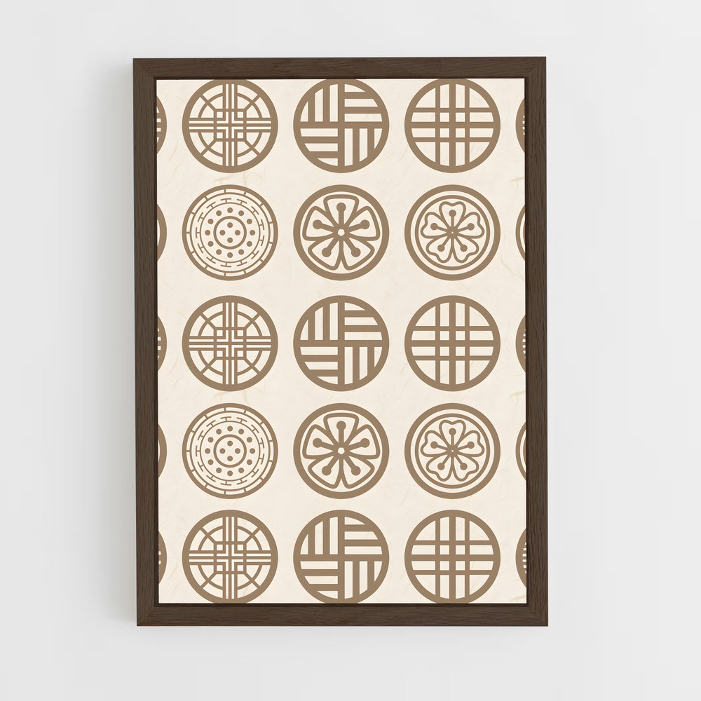 ap-korean patterns-1 cadre Bois foncé