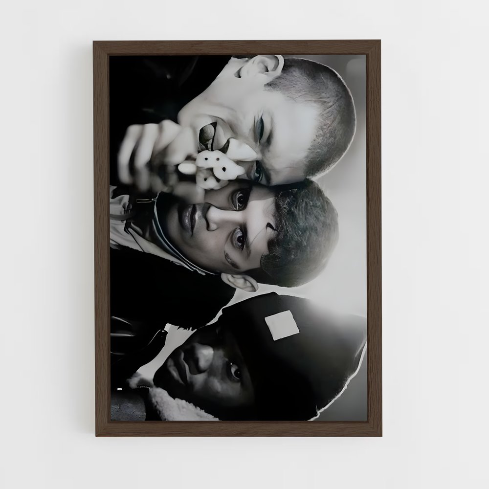 ap-la haine-1 cadre Bois foncé