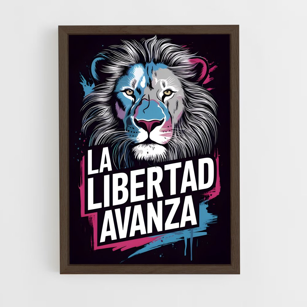 ap-la libertad avanza argentina-1 cadre Bois foncé