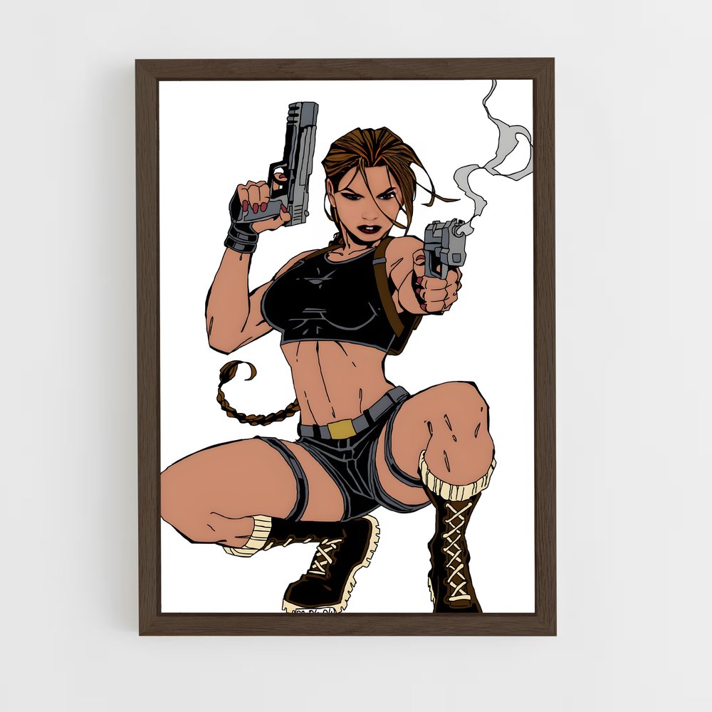 ap-lara croft-9 cadre Bois foncé