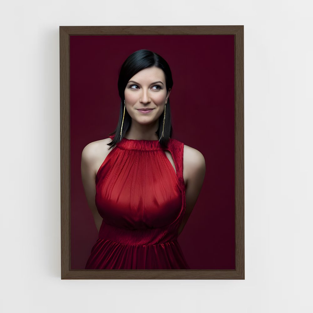 ap-laura pausini-5 cadre Bois foncé