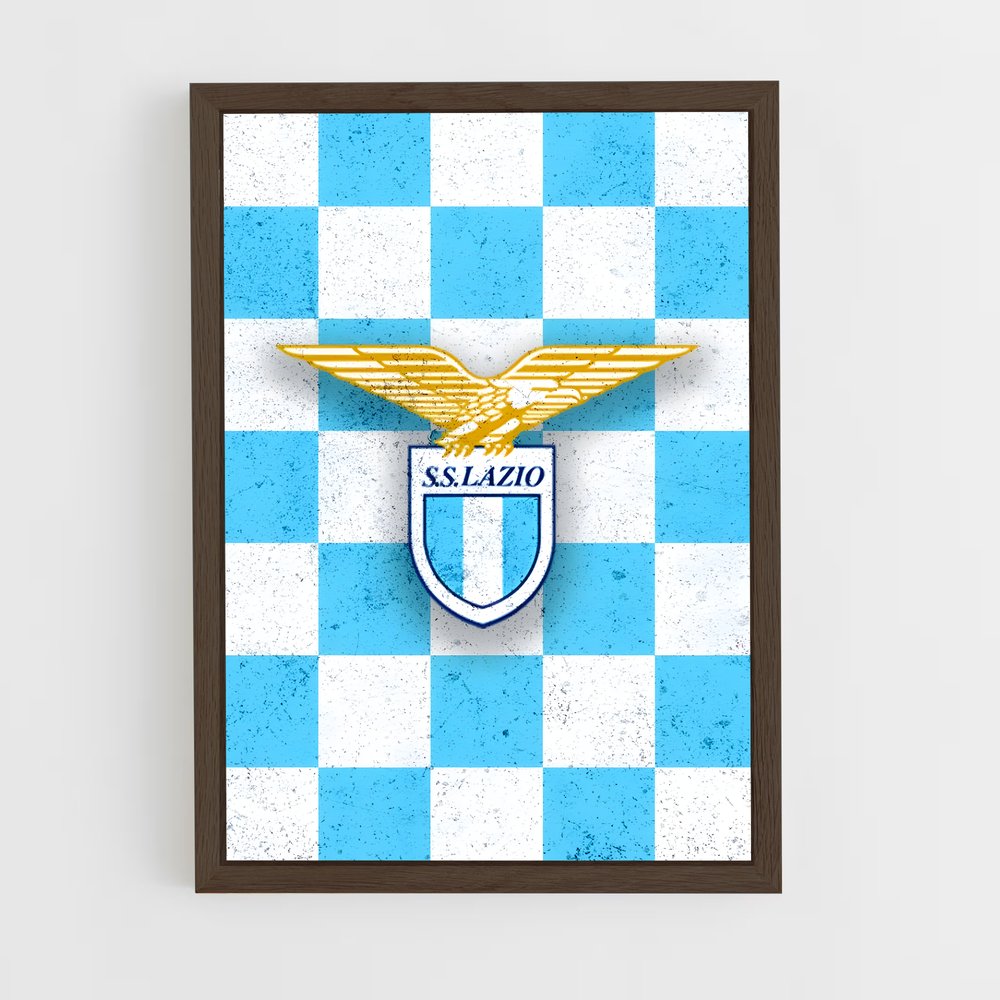 ap-lazio flag-2 cadre Bois foncé