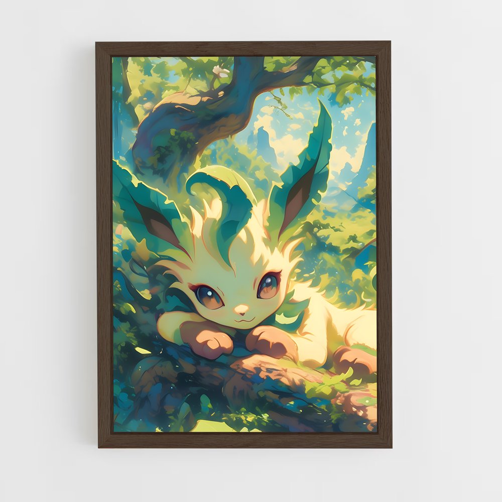 ap-leafeon-4 cadre Bois foncé