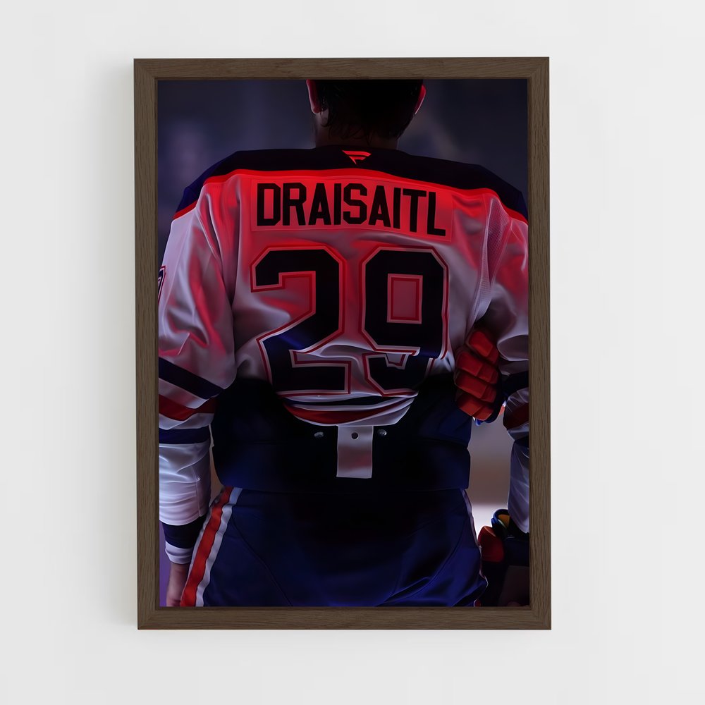 ap-leon draisaitl-2 cadre Bois foncé