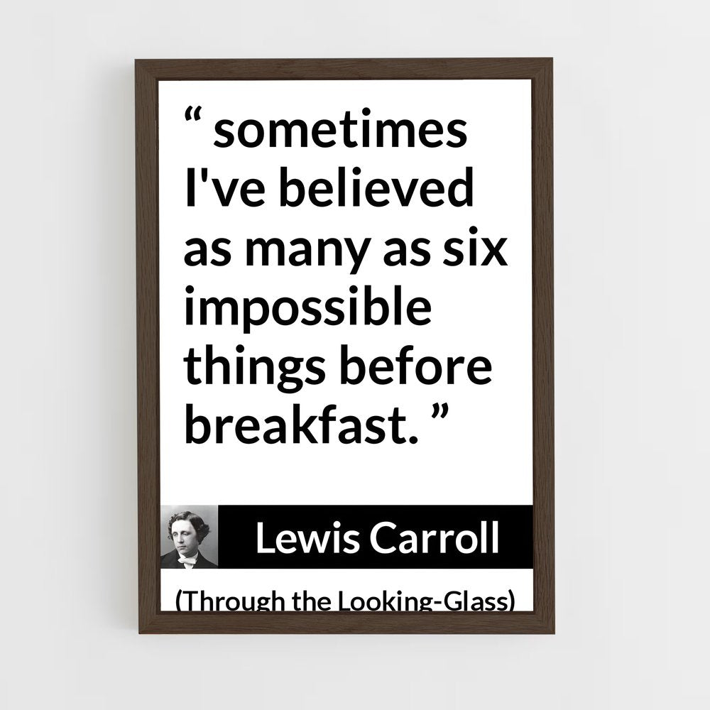 ap-lewis carroll-3 cadre Bois foncé