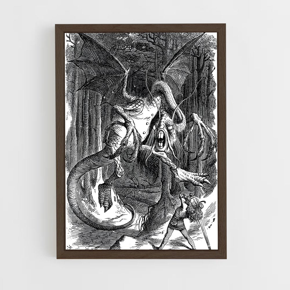 ap-lewis carroll-6 cadre Bois foncé