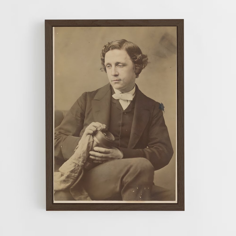 ap-lewis carroll-7 cadre Bois foncé