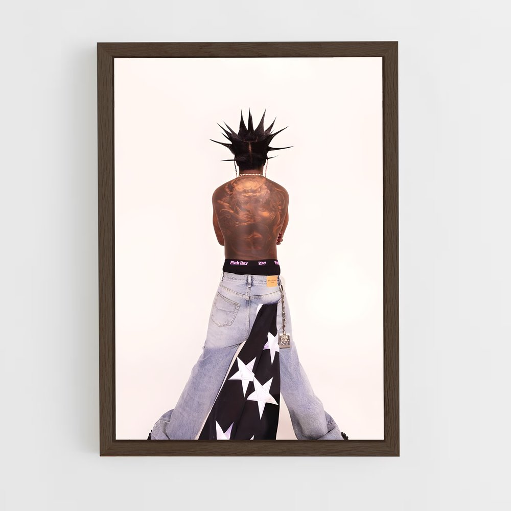 ap-lil uzi vert-4 cadre Bois foncé