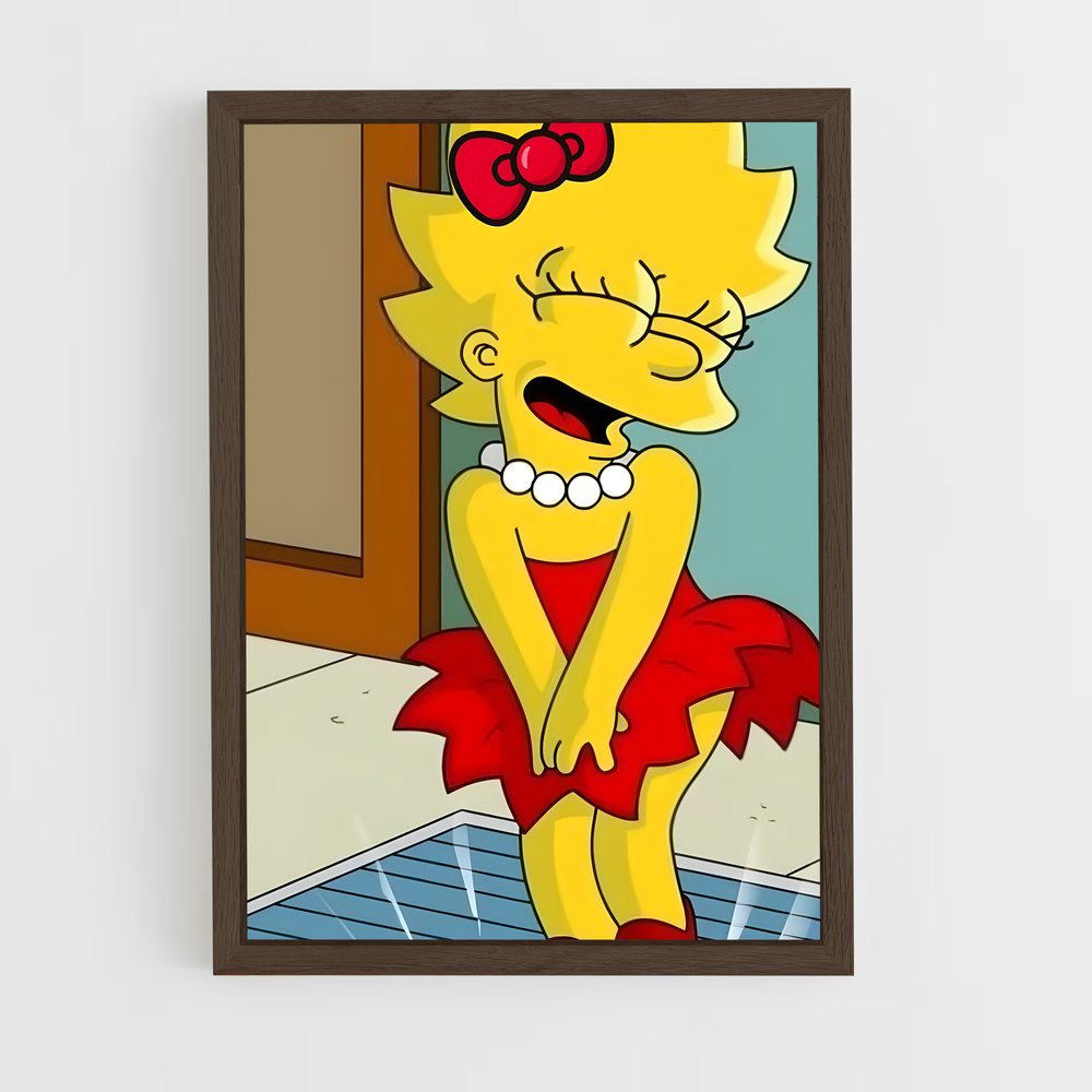 ap-lisa simpson-3 cadre Bois foncé