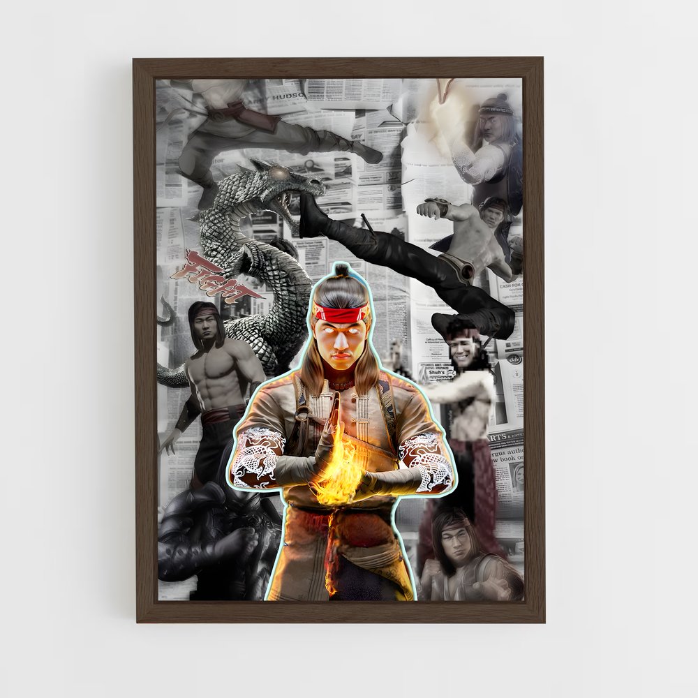 ap-liu kang-9 cadre Bois foncé