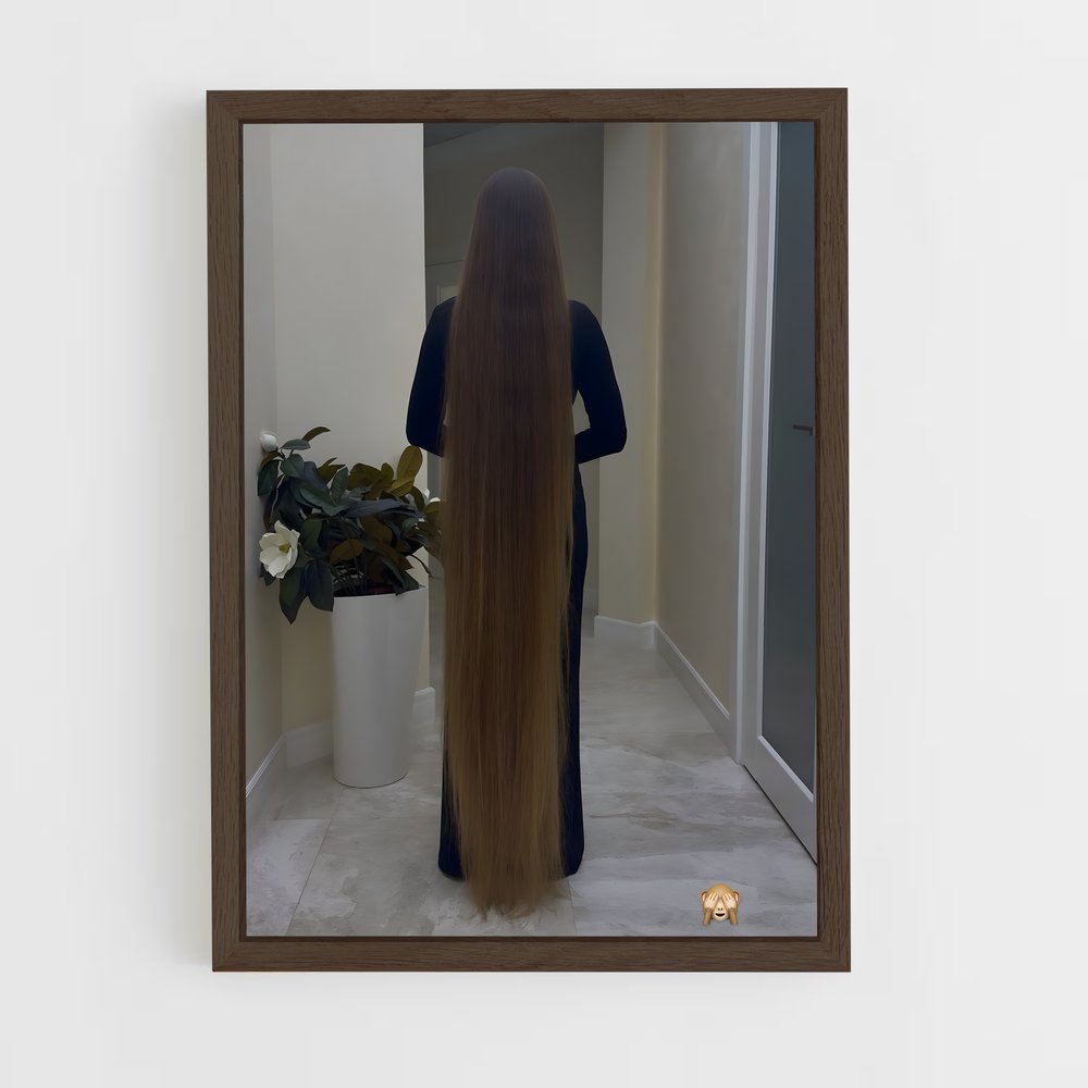 ap-long hair-4 cadre Bois foncé