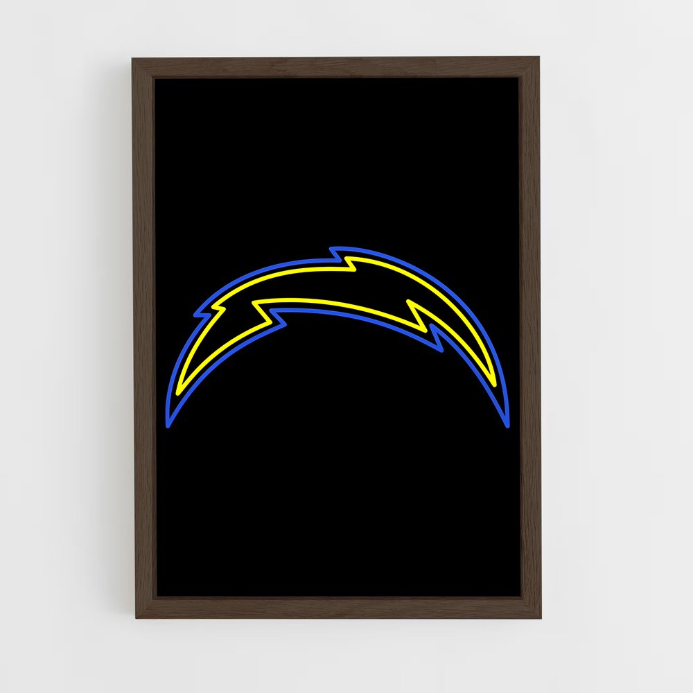 ap-los angeles chargers-6 cadre Bois foncé