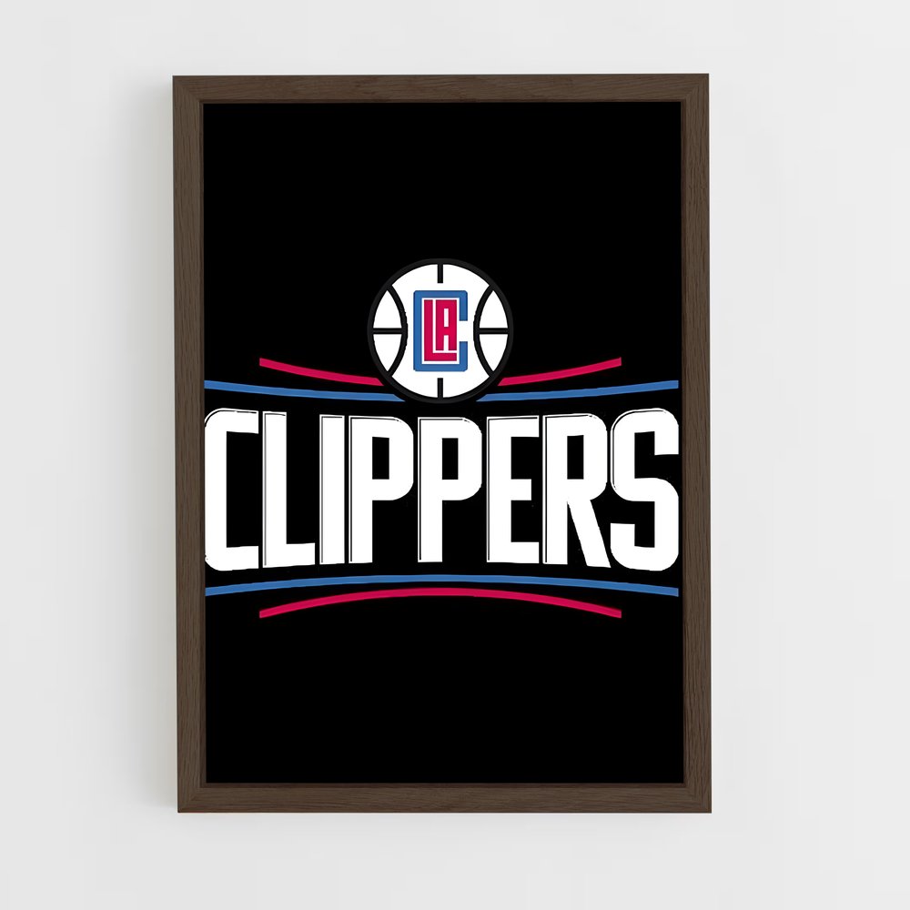 ap-los angeles clippers-3 cadre Bois foncé