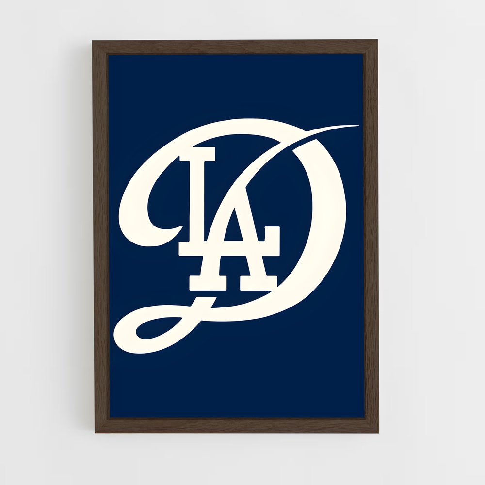 ap-los angeles dodgers-9 cadre Bois foncé