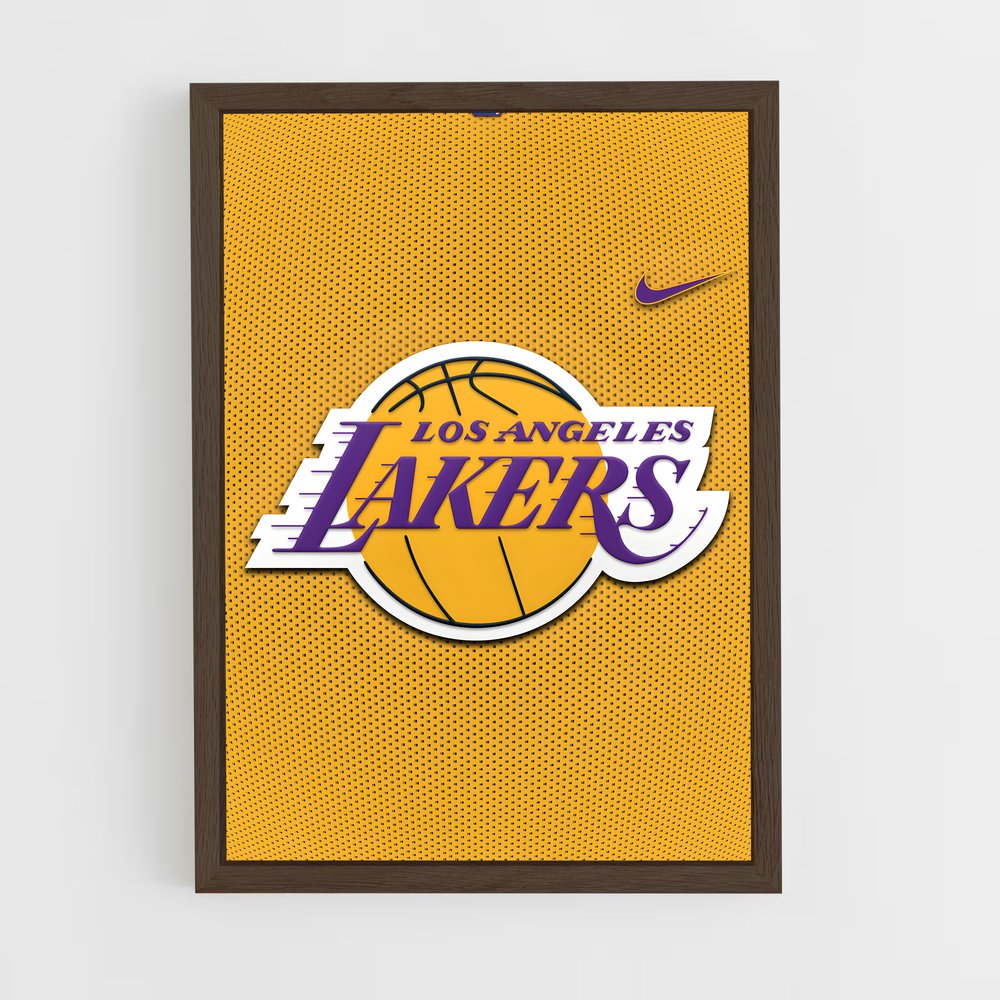 ap-los angeles lakers-5 cadre Bois foncé