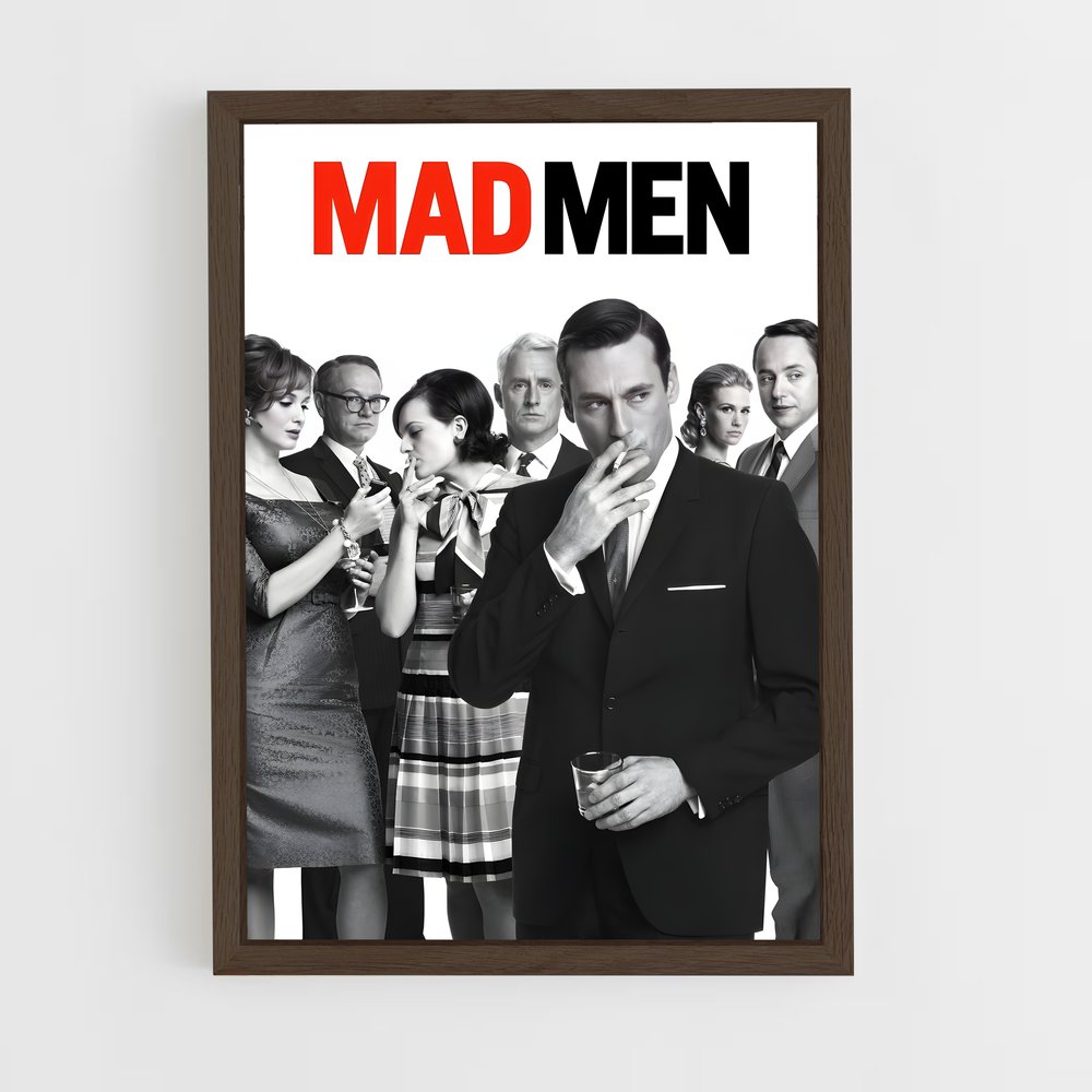 ap-mad men-1 cadre Bois foncé