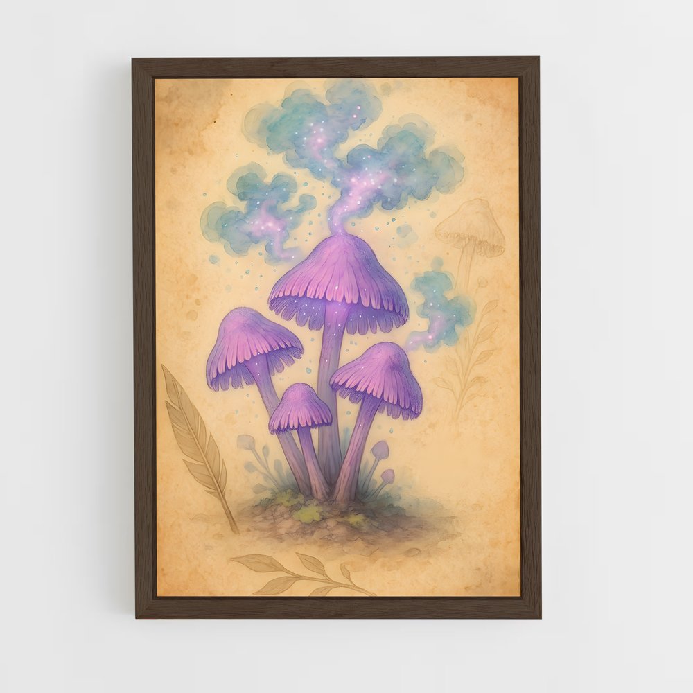 ap-magic mushroom-4 cadre Bois foncé