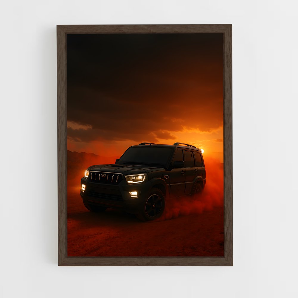 ap-mahindra-3 cadre Bois foncé
