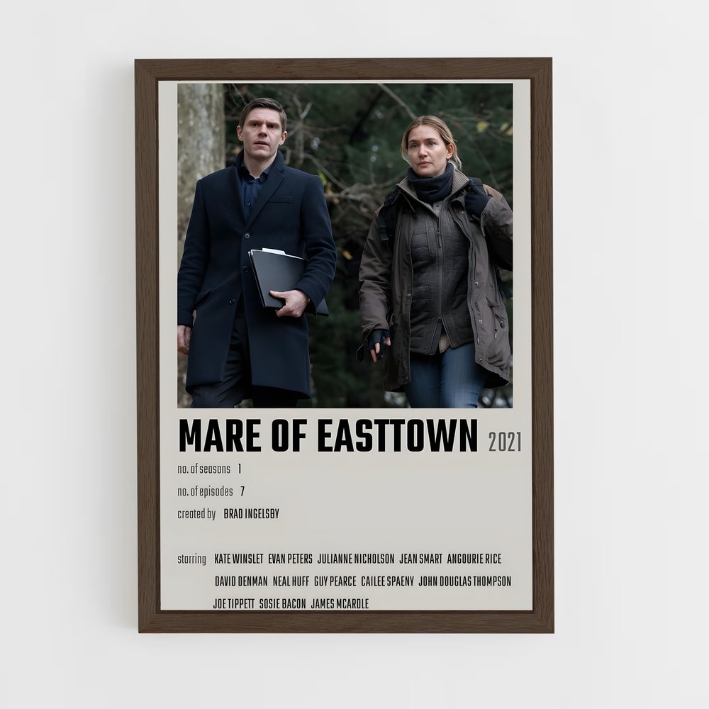 ap-mare of easttown-2 cadre Bois foncé