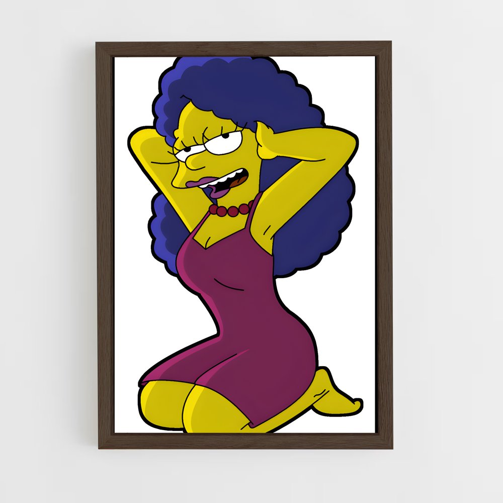 ap-marge simpson-1 cadre Bois foncé