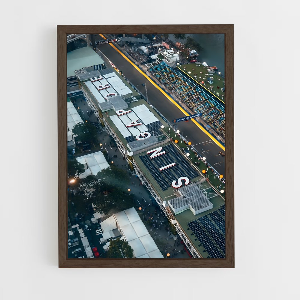 ap-marina bay street circuit singapore-3 cadre Bois foncé
