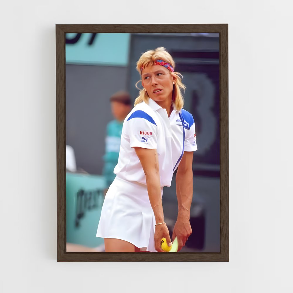 ap-martina navratilova-2 cadre Bois foncé