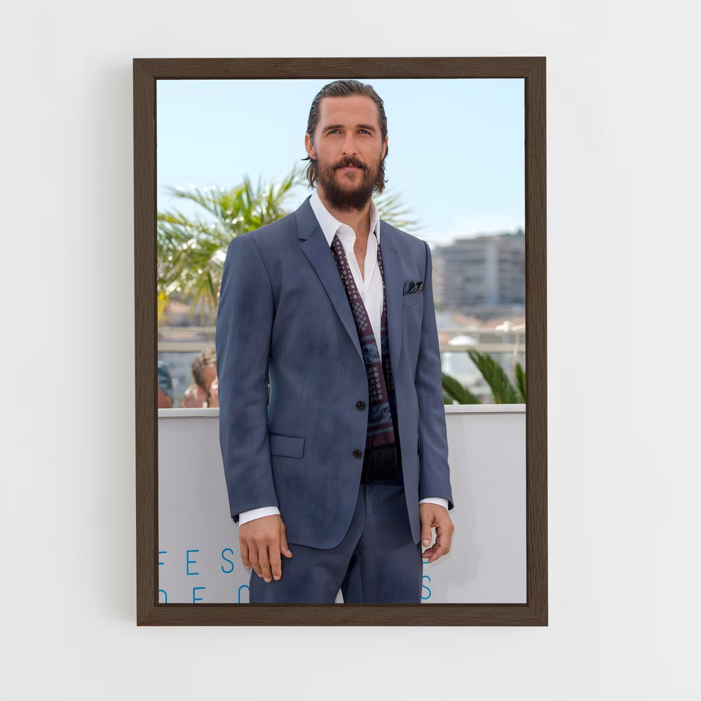 ap-matthew mcconaughey-6 cadre Bois foncé