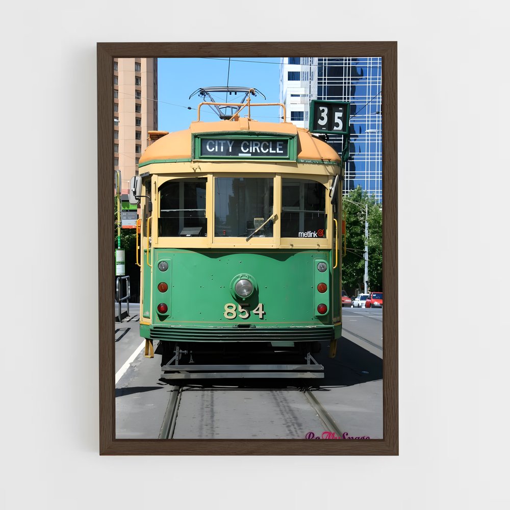 ap-melbourne tram-7 cadre Bois foncé