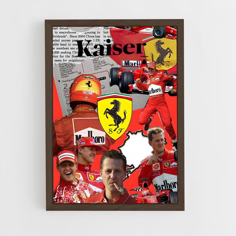 ap-michael schumacher-10 cadre Bois foncé