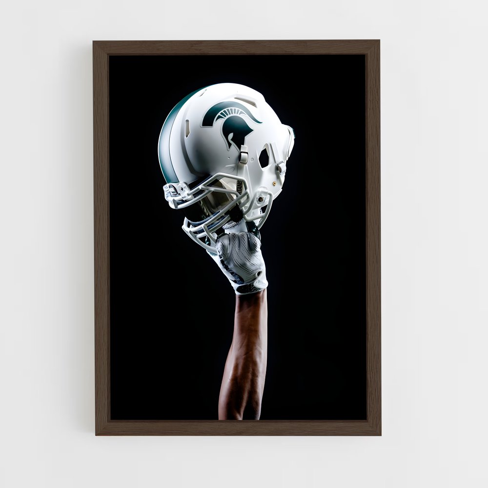 ap-michigan state spartans-3 cadre Bois foncé