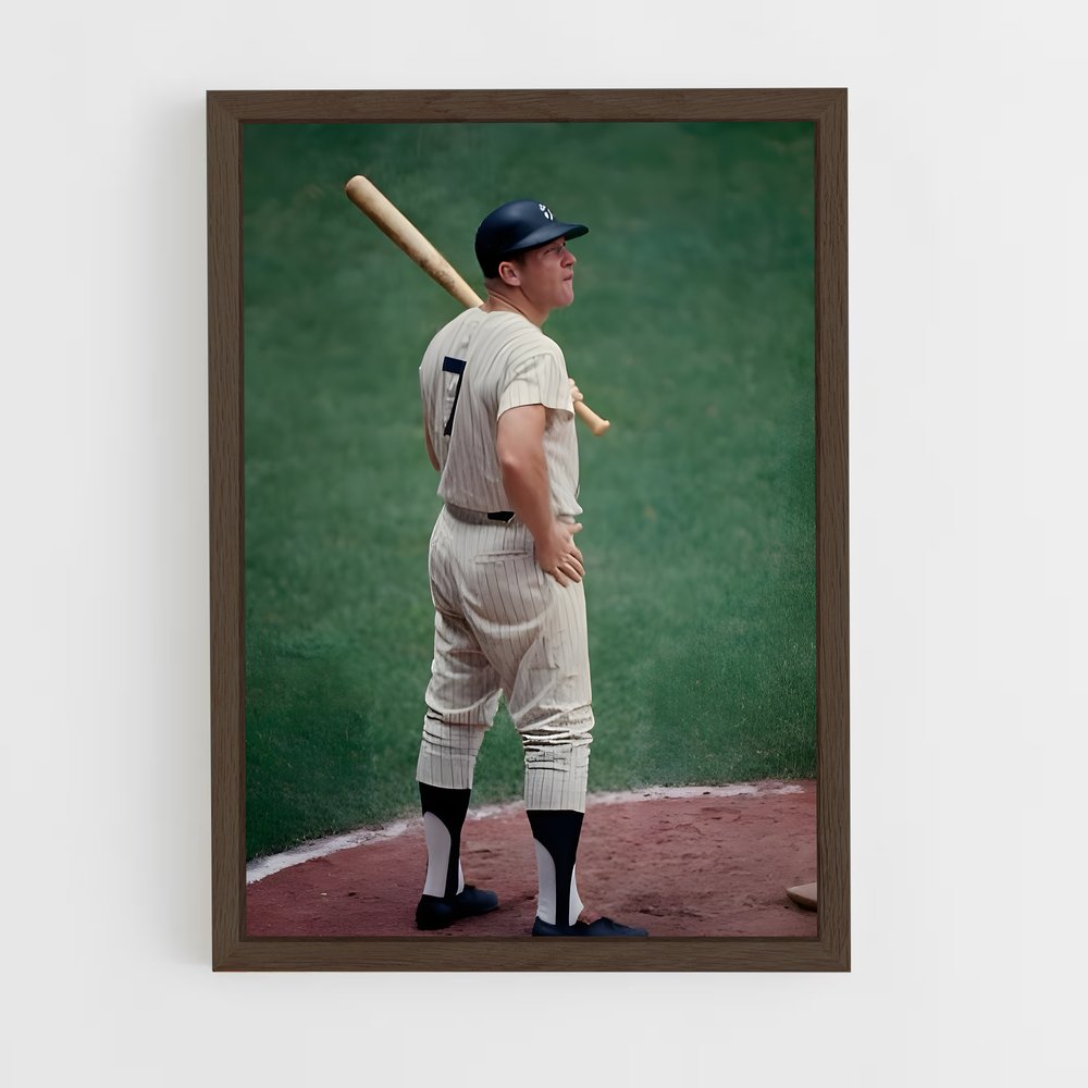 ap-mickey mantle-5 cadre Bois foncé