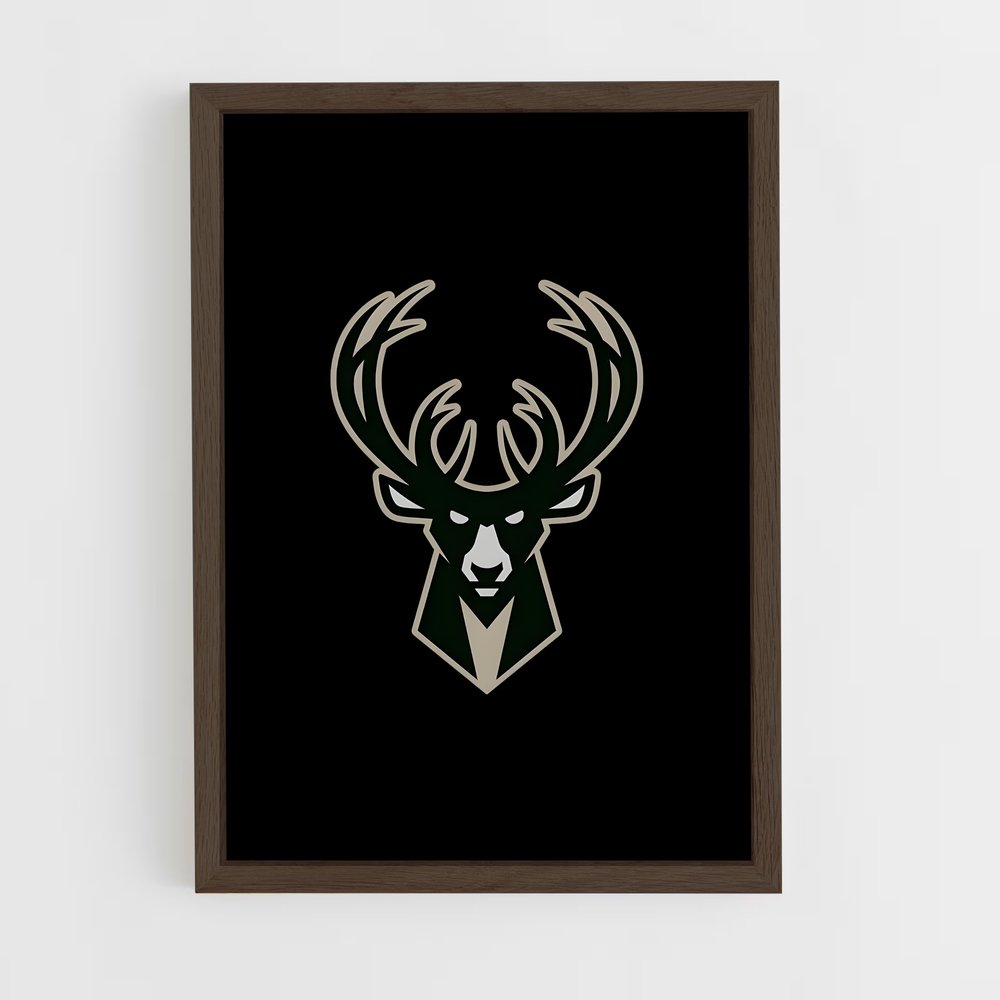 ap-milwaukee bucks-5 cadre Bois foncé