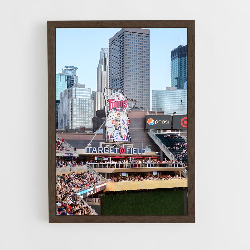 ap-minnesota twins-1 cadre Bois foncé