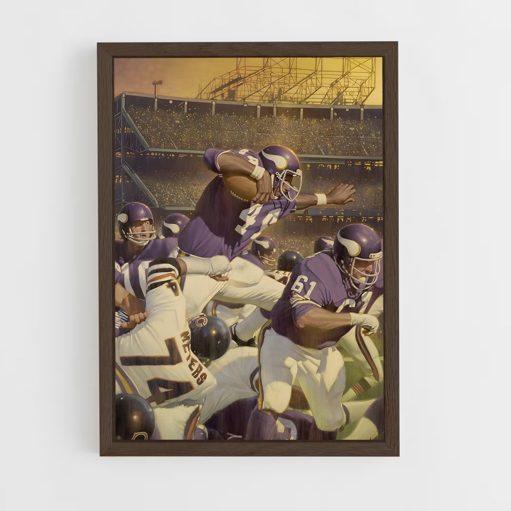 ap-minnesota vikings-7 cadre Bois foncé